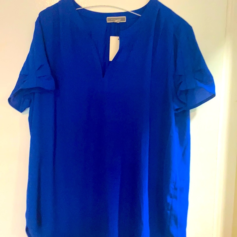 Pleione 100% Polyester Short Sleeved Blouse